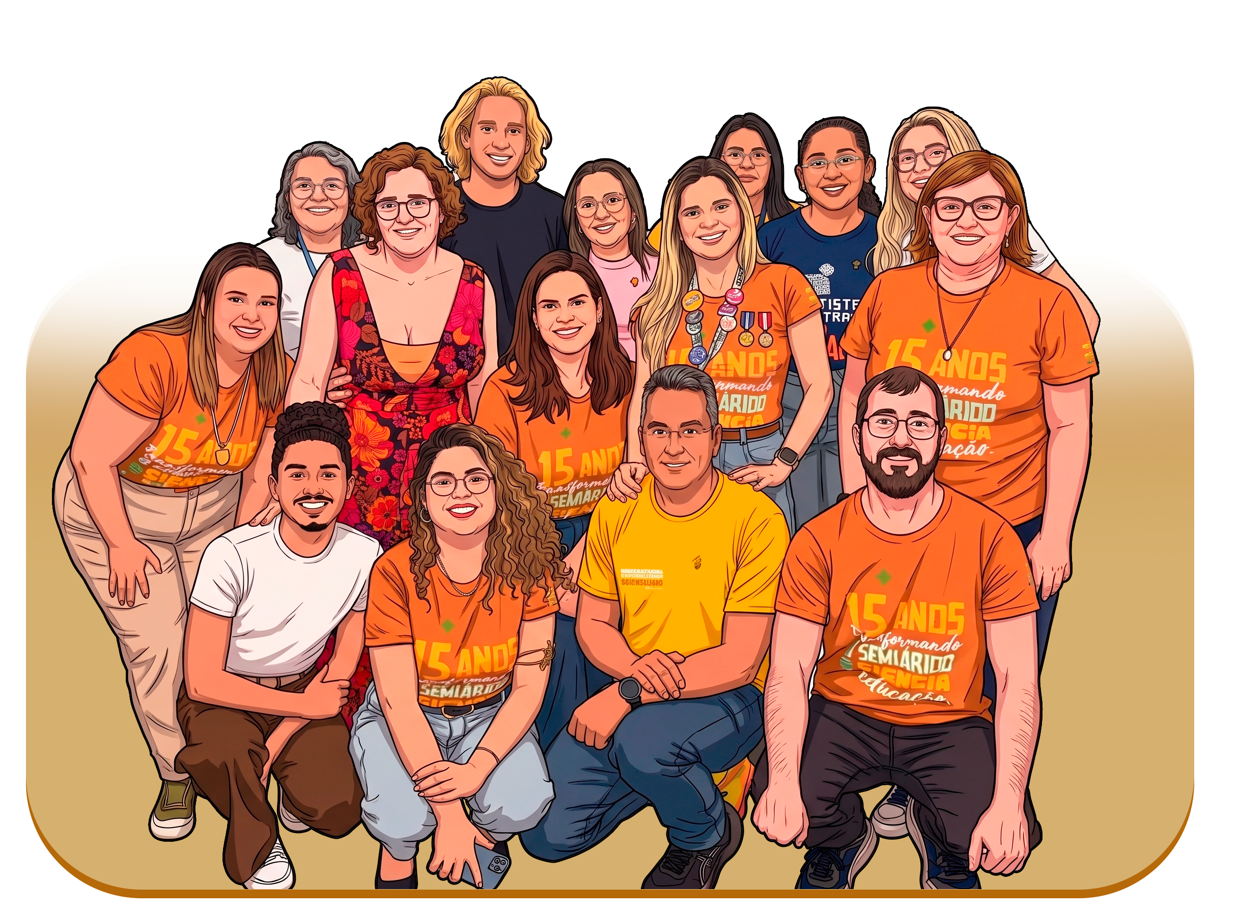 Ilustração da equipe do programa Ciência para Todos no Semiárido Potiguar